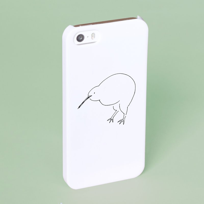 キウイさん  スマホケース 白 機種選べます キーウィー キウィ Kiwi トリ iPhone Android Xperia - スマホケース - プラスチック ホワイト