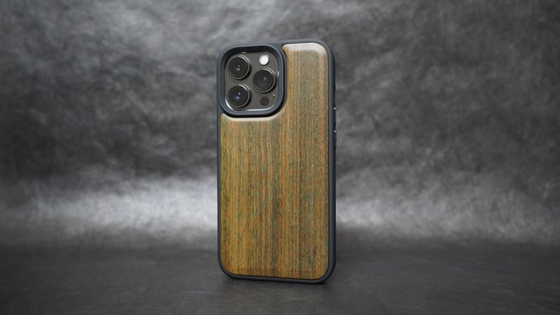 綠檀木 iPhone 系列 原木防摔手機殼 - 科技小物 - 木頭 黑色
