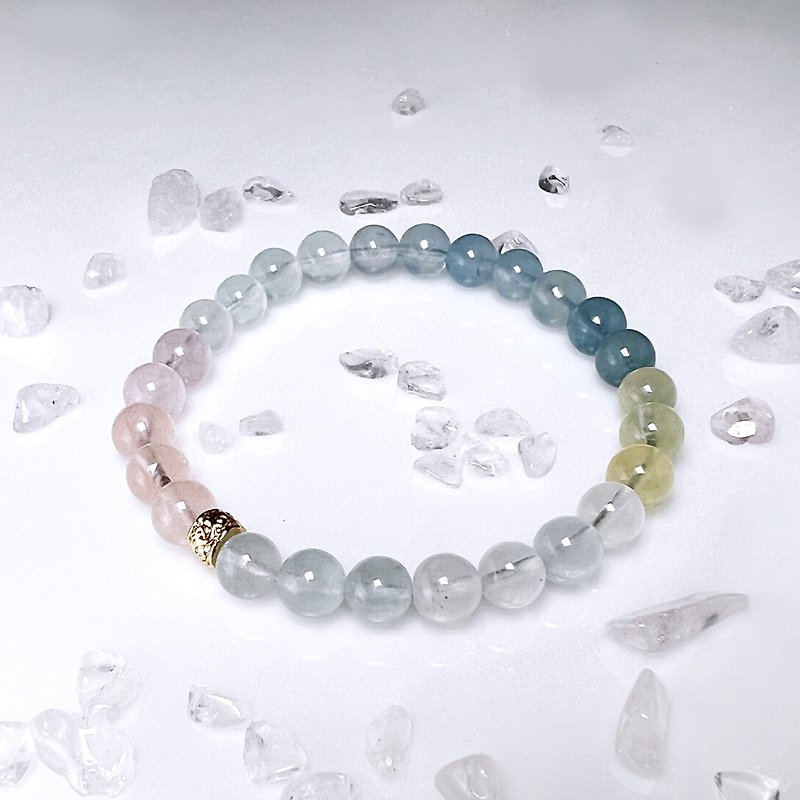 bloom. Bracelet fine product years, popularity, healing, calm, one picture and one object l Stone l - Bracelets - Gemstone Multicolor