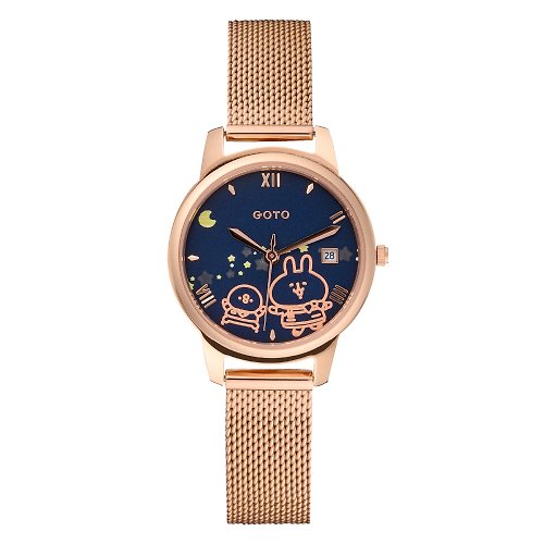 仕豐鐘錶｜Proselect Design GOTO x 卡娜赫拉的小動物 x 高鐵聯名系列-米蘭帶-深藍色