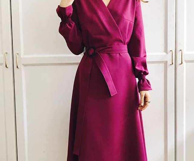 Leur getterルルゲッタ　ドーナツ　パープル　紫　長袖ワンピース VIOLETの長袖ワンピース Leur getterルルゲッタ ドーナツ パープル 紫