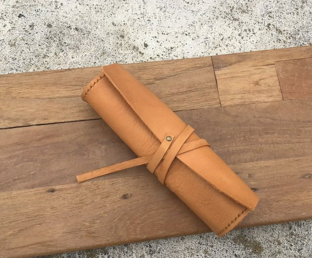 Leather Roll Up Pencil Case