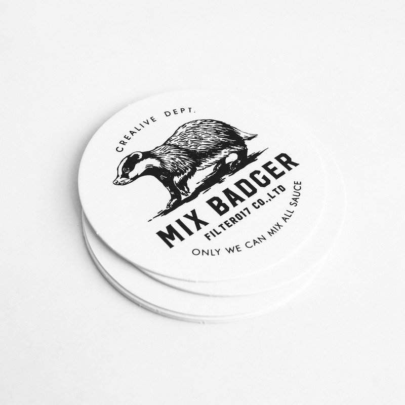 Filter017 x 九口山 Mix Badger Paper Coaster  米斯獾 厚紙杯墊 - 杯墊 - 紙 