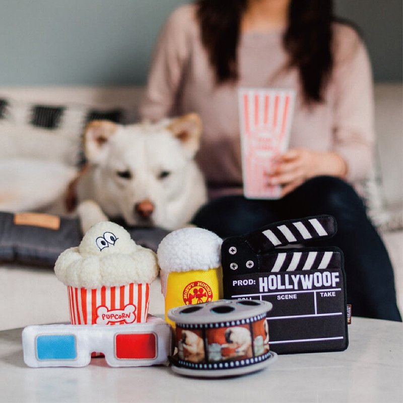 Hollywoof Cinema Collection- Poppin Pupcorn - Pet Toys - Eco-Friendly Materials 