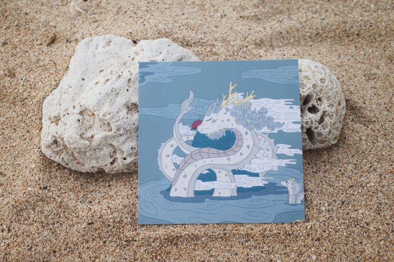 島沈睡了丨小琉球插畫明信片 - 卡片/明信片 - 紙 