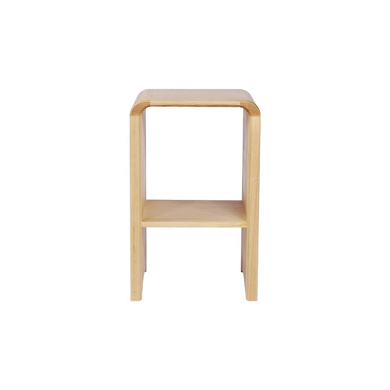 Moonbend solid wood bedside table [Gebengen Series] WRNS004R - Other Furniture - Wood 
