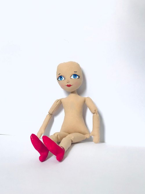 5 blank doll body 8inches 20cm rag doll body doll base - Shop Ruzanna Dolls  Knitting, Embroidery, Felted Wool & Sewing - Pinkoi