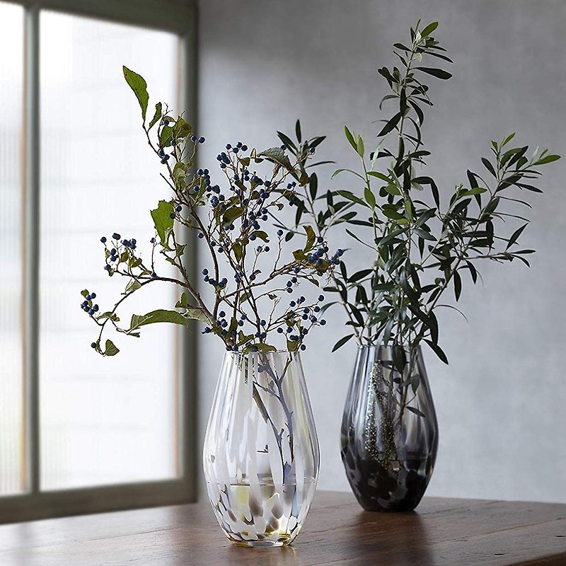 つがる手作りガラス色花瓶/全3種類 - 花瓶・植木鉢 - ガラス ブラック
