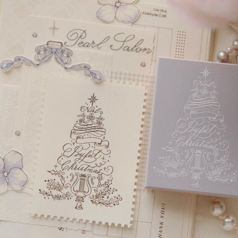 クリスマスツリー レトロ木製スタンプ - 印鑑・スタンプ - 木製 