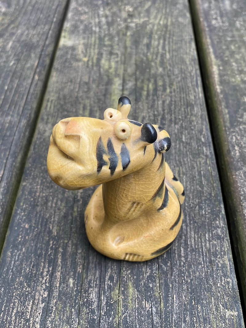 12 zodiac tiger - Items for Display - Pottery Yellow