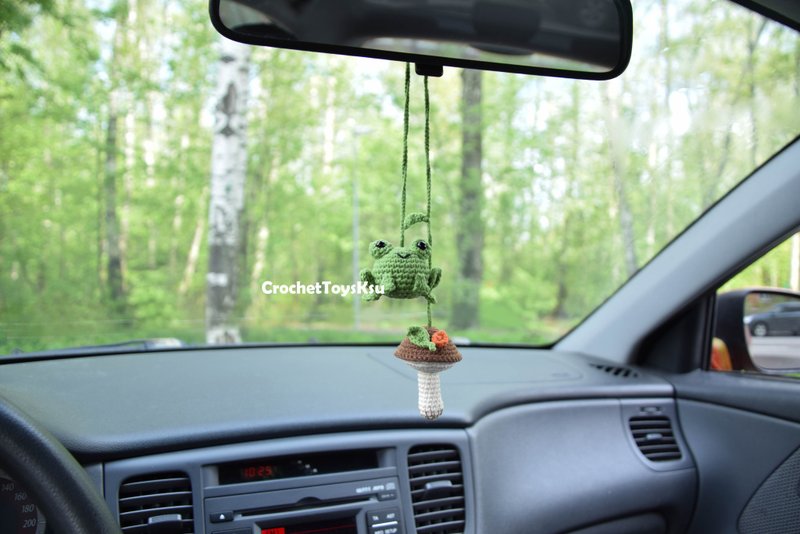 frog car accessories for rearview mirror for gift - Charms - Other Materials Green