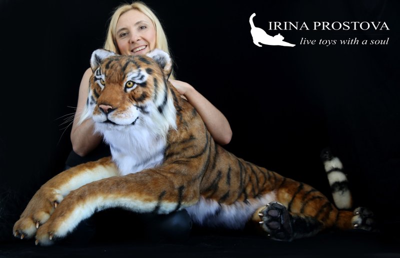 Tiger realistic toy - 公仔/玩偶 - 其他材質 橘色