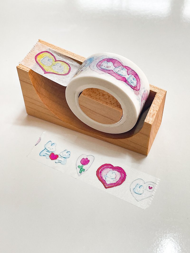 Night Rabbit's Heart Magic Masking Tape - Washi Tape - Paper Pink