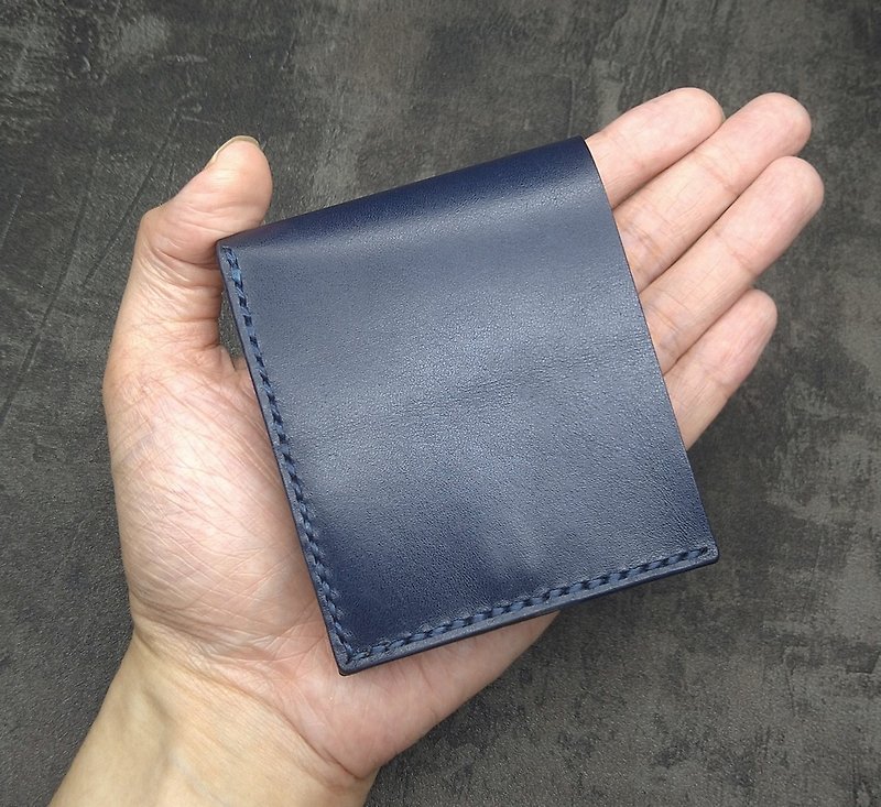 メモ-ポータブル小型クリップ/ウォレット - 財布 - 革 ブルー