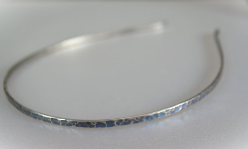 Titanium head band・soft・SP・純チタンカチューシャ・ソフトSP・丸鎚目B - 髮箍/髮帶 - 其他金屬 銀色