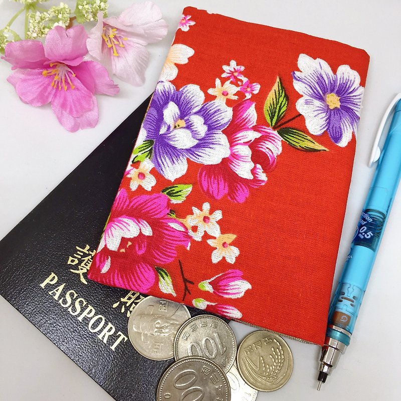 Limited cloth Taiwan flower cloth passport holder passport holder - ที่เก็บพาสปอร์ต - ผ้าฝ้าย/ผ้าลินิน 