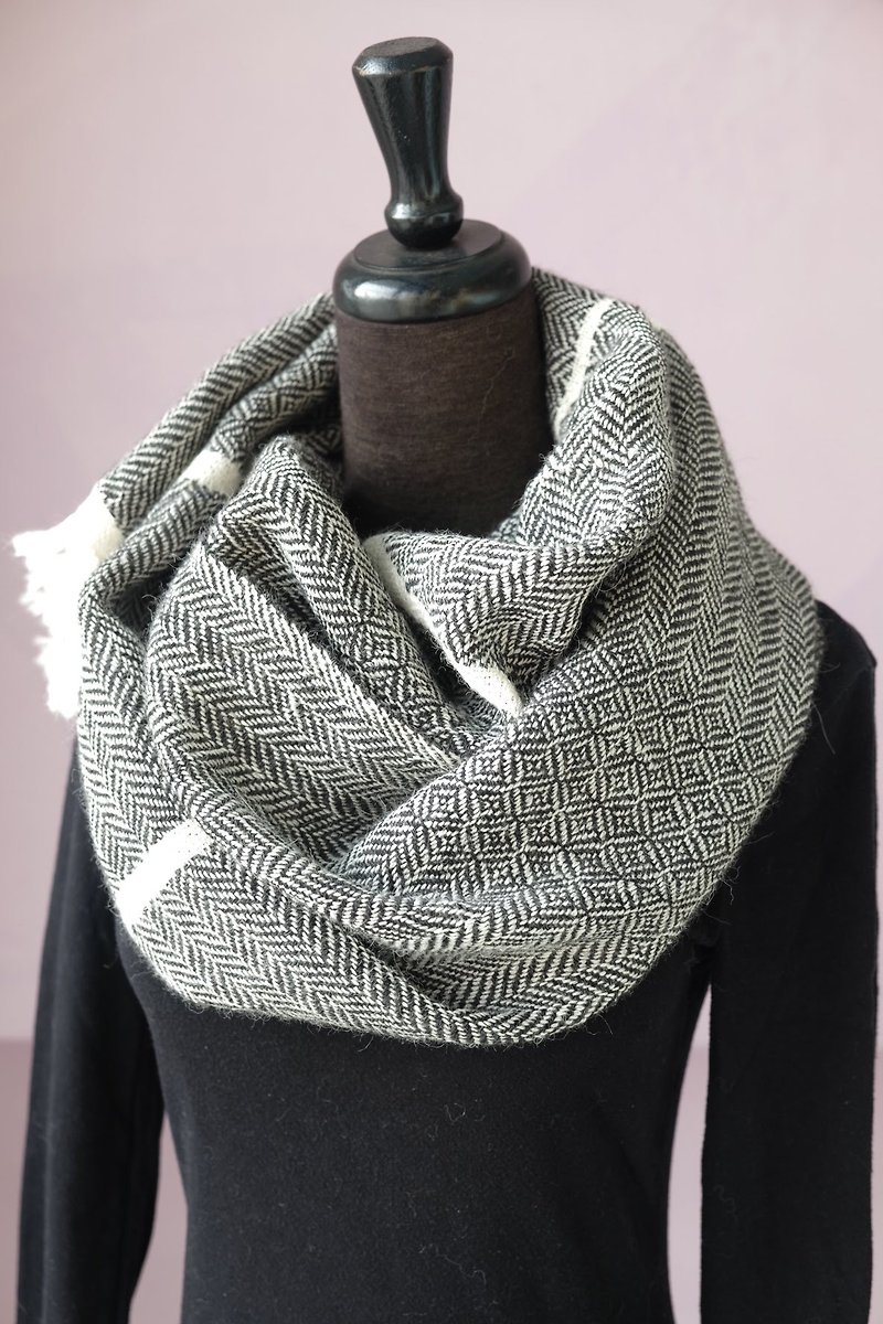 Handwoven by Carina | 100% Alpaca Shawl/Wrap - Knit Scarves & Wraps - Other Materials Multicolor