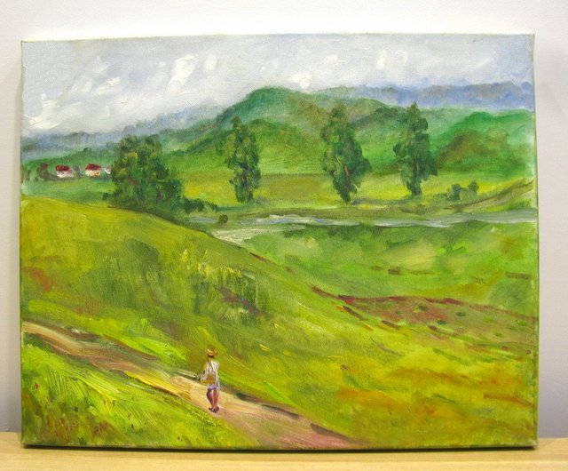 フィンセント・ファン・ゴッホ 油彩画　プロヴァンスの夜の田舎道　ミニ複製画 MapMyVisit -