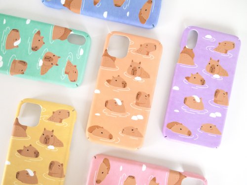Emaley 艾瑪莉 工作坊 Capybara Onsen iPhone case 手機殼 เคสมือถือคาปิบาร่า カピバラ 溫泉