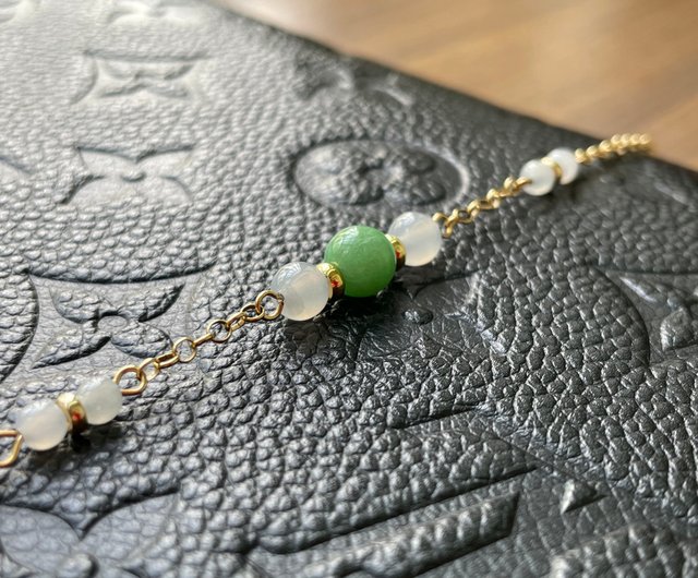 14KGF Green jade pierce[kgf3966]        