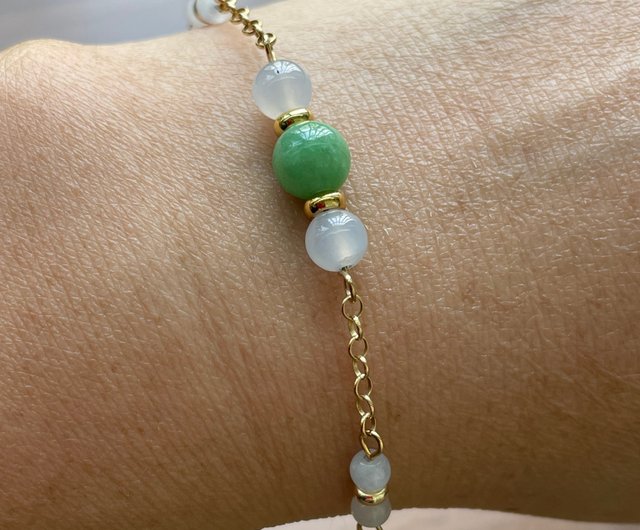 14KGF Green jade pierce[kgf3966]        