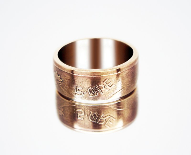 Norway Coin Ring 5 era 1958-2017 coin rings for men coin rings for women - 戒指 - 其他金屬 