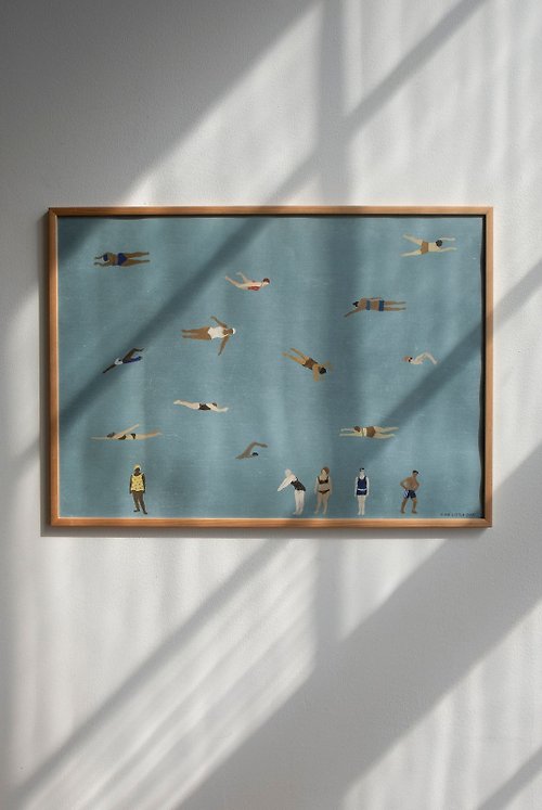 Fine Little Day Elisabeth Dunker - 瑞典藝術家設計海報 SWIMMER POSTER
