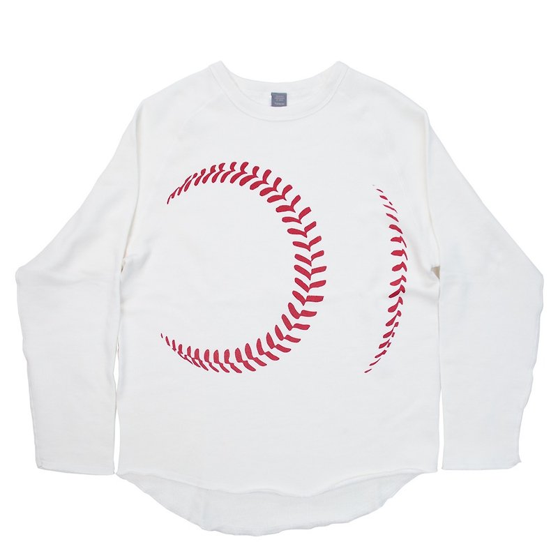 野球好きに。プレゼントに。野球のボール スウェット　ユニセックスM〜XLサイズ　Tcollector - 女上衣/長袖上衣 - 棉．麻 白色