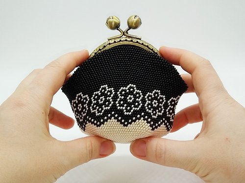 BagsArtDeco Digital Download - PDF - Bead crochet pattern - Beaded coin purse DIY #120-2