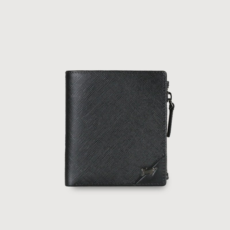 【Complimentary Gift Wrapping Upgrade】Gallien-A Bifold Coin Pocket Wallet - Black / BF561-325-BK - กระเป๋าสตางค์ - หนังแท้ สีดำ