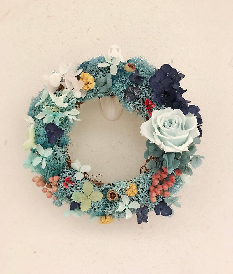 Not garland / blue rose / spring garland - Items for Display - Plants & Flowers Blue