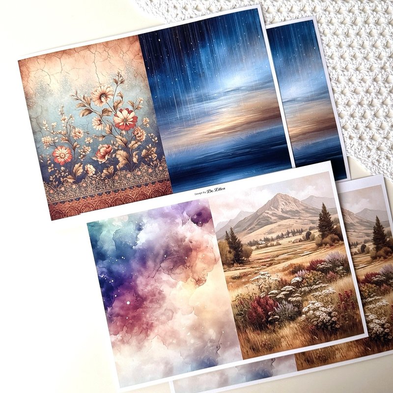 Z633 - a variety of background - 貼紙 - 紙 