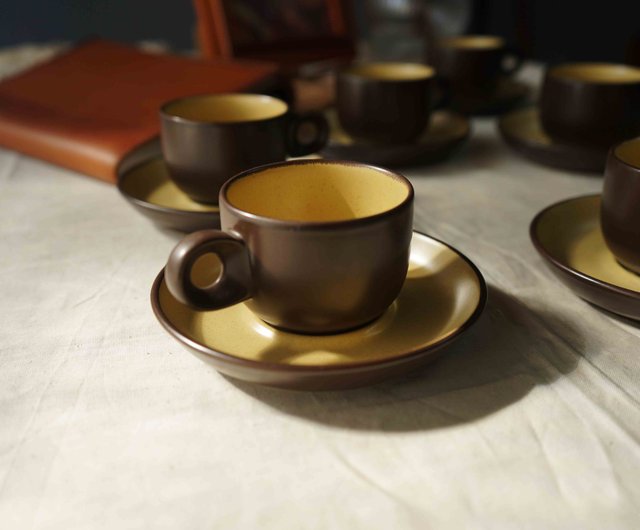 Japanese groceries - Wenqing Cafe Noritake FOLKSTONE Dark Brown Coffee Latte  Cup Set 3 Pieces - Shop imagetheoldstory Teapots & Teacups - Pinkoi