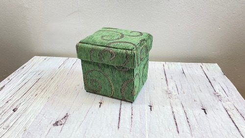 Vintage Lover 復古手工首飾盒綠色天鵝絨稀有紀念品珠寶收納盒