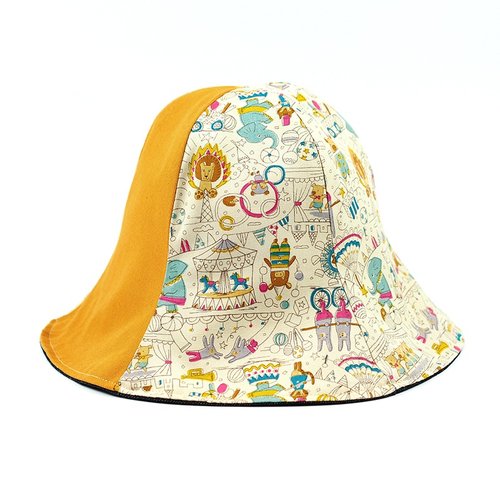 Calf Calf Village Village manual double-sided cap men and women hat visor animals lion rabbit elephant circus joy mixed colors {} Limited [H-165]