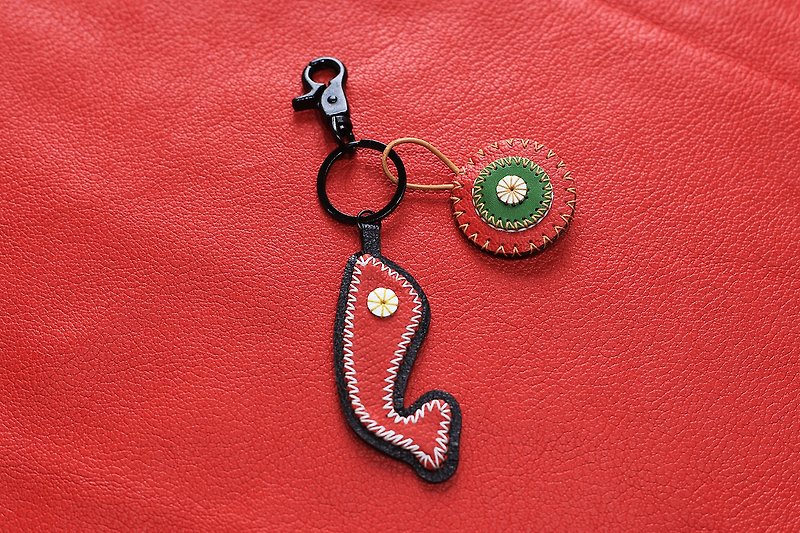 Fish & Round | leather - Charms - Genuine Leather 