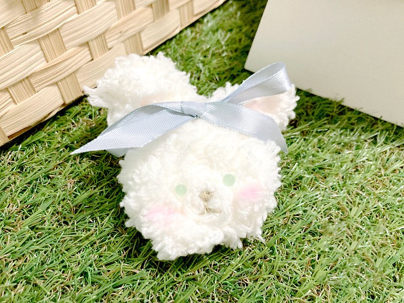 【Customization】Bunny pin hairpin/hair tie/hair accessory - Hair Accessories - Other Man-Made Fibers White