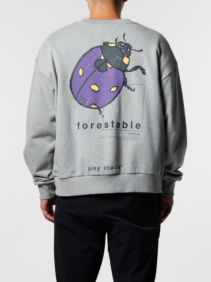 FRSTB  LadyBug Collection Sweater_圓領衛衣 - 帽T/大學T - 棉．麻 灰色
