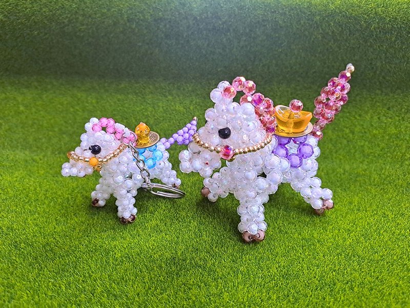 【慈光手作】造型串珠吊飾擺飾－馬上有錢 - 擺飾/家飾品 - 壓克力 白色