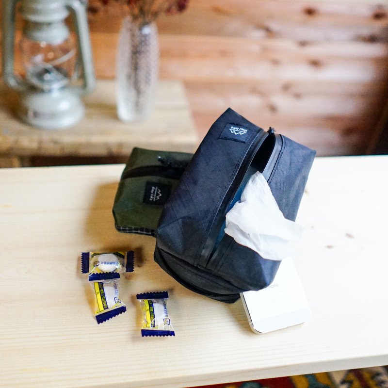 ECOPAK・Black・モバイルポケティケース M /登山・キャンプ・アウトドア・ポケットティッシュカバー・スマホケース - 化妝包/收納袋 - 尼龍 黑色