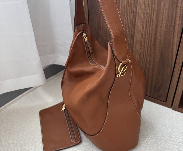 LOEWE ロエベ バック ハンドバッグ カーフ 茶 レディース中古 中古・古着通販LOEWE (ロエベ) ヘリテージ カーフレザーハンドバッグ