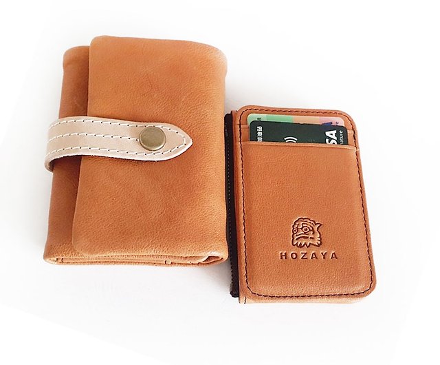 Leather card case mini wallet leather case leather accessory leather accessories vegetable tanned leather card pouch