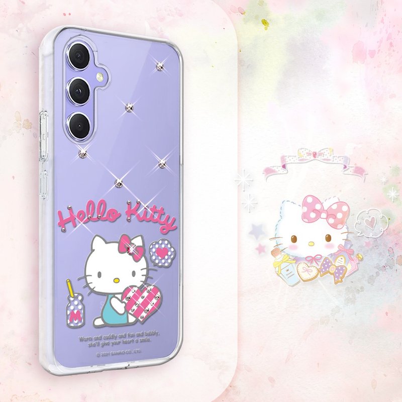 Samsung Galaxy A55/A54/A53/A35 輕薄軍規防摔水晶殼-凱蒂愛你唷 - 手機殼/手機套 - 其他材質 多色