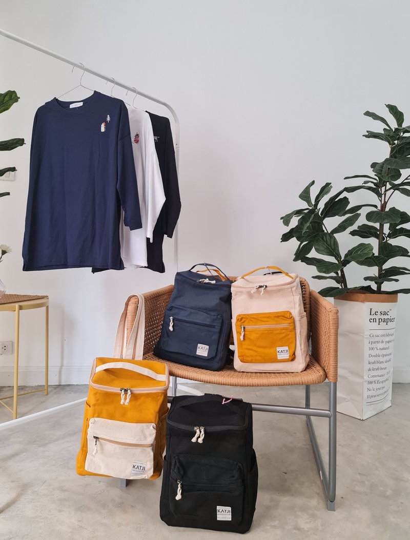 (Goody Bag) Random Choose a T-Shirt + a Backpack bag (男 - เสื้อผู้หญิง - ผ้าฝ้าย/ผ้าลินิน หลากหลายสี