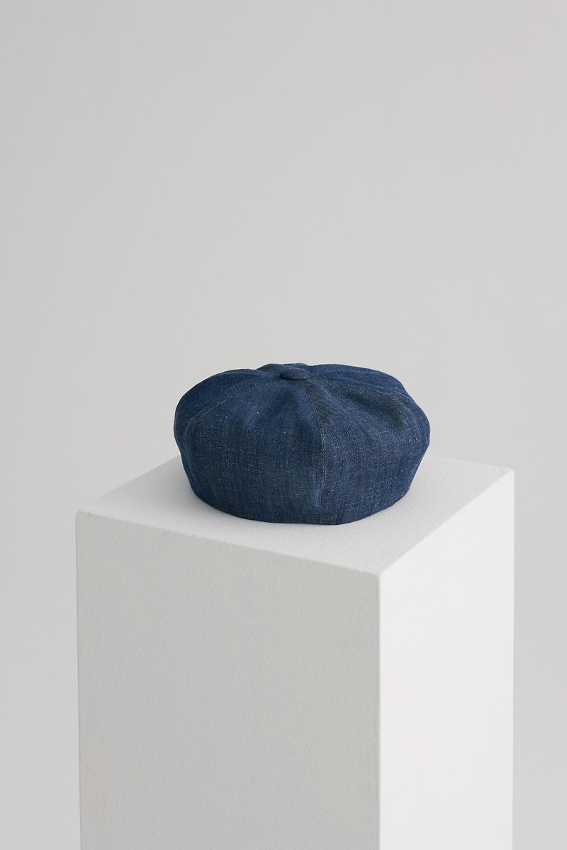 Shan Yong denim beret - หมวก - ผ้าฝ้าย/ผ้าลินิน 