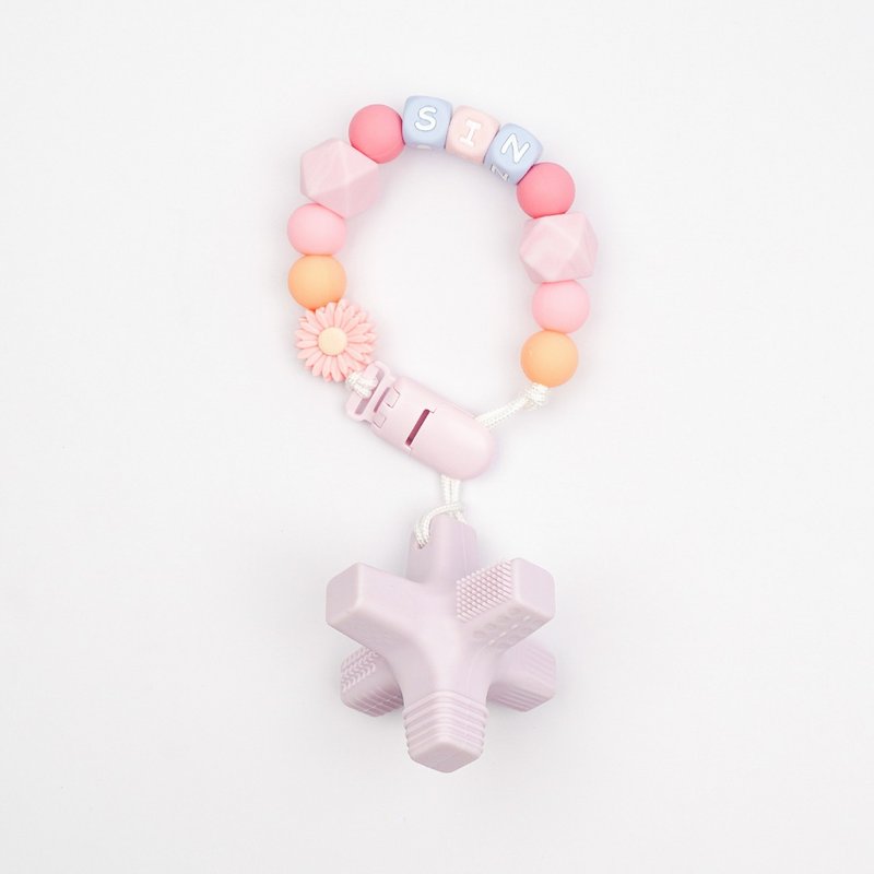 sin daisy purple wave absorbing block teether/customized pacifier chain - ของเล่นเด็ก - วัสดุอื่นๆ หลากหลายสี