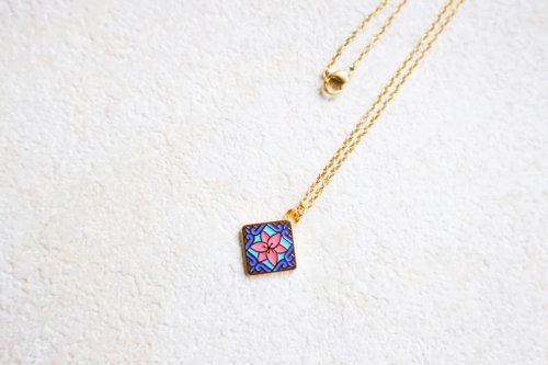 雅治設計 yajhih design 【卡片項鍊Card Necklace】臺灣文化 花磚款-華屋春暉