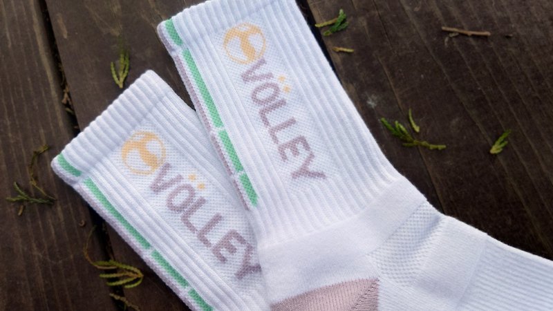 _ VöLLEY Autumn_crew socks Sport socks - Socks - Cotton & Hemp Purple