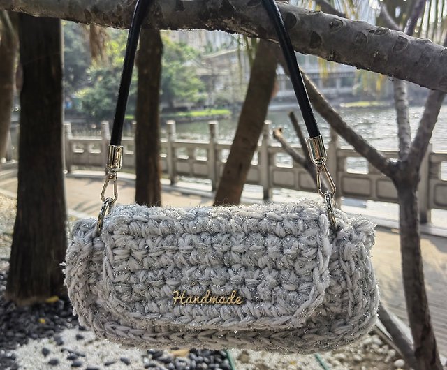 Pure hand-woven mixed color thread Chanel style handbag handbag