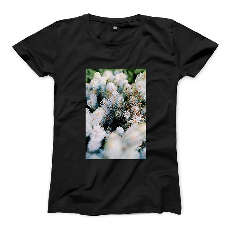 Plants - Black - Women's T-Shirt - เสื้อยืดผู้หญิง - ผ้าฝ้าย/ผ้าลินิน สีดำ